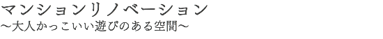 マンションリノベーション~大人かっこいい遊びのある空間~